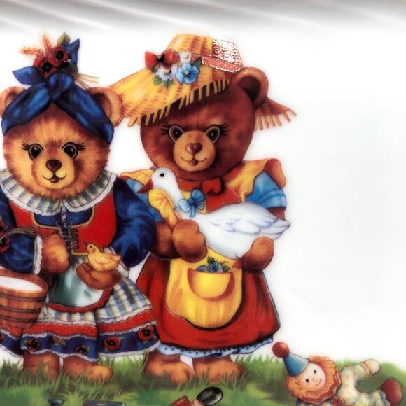 Limoges Porcelain Transfer Print Bear‎ Child Tray - Picture 7 of 7